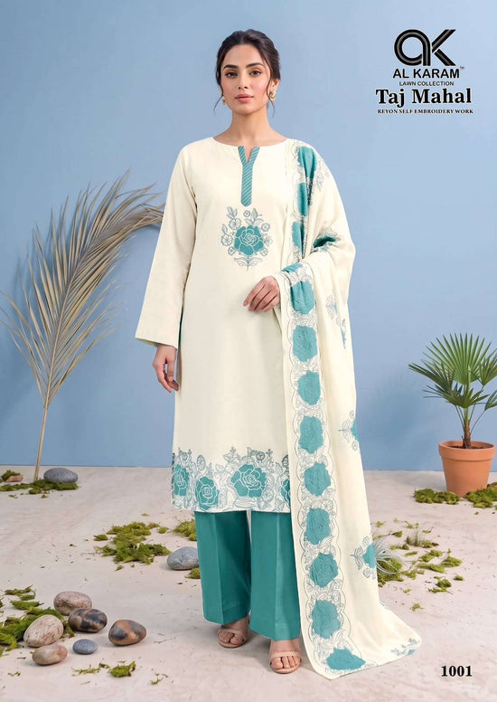 Al Karam Taj Mahal Rayon Dress Material