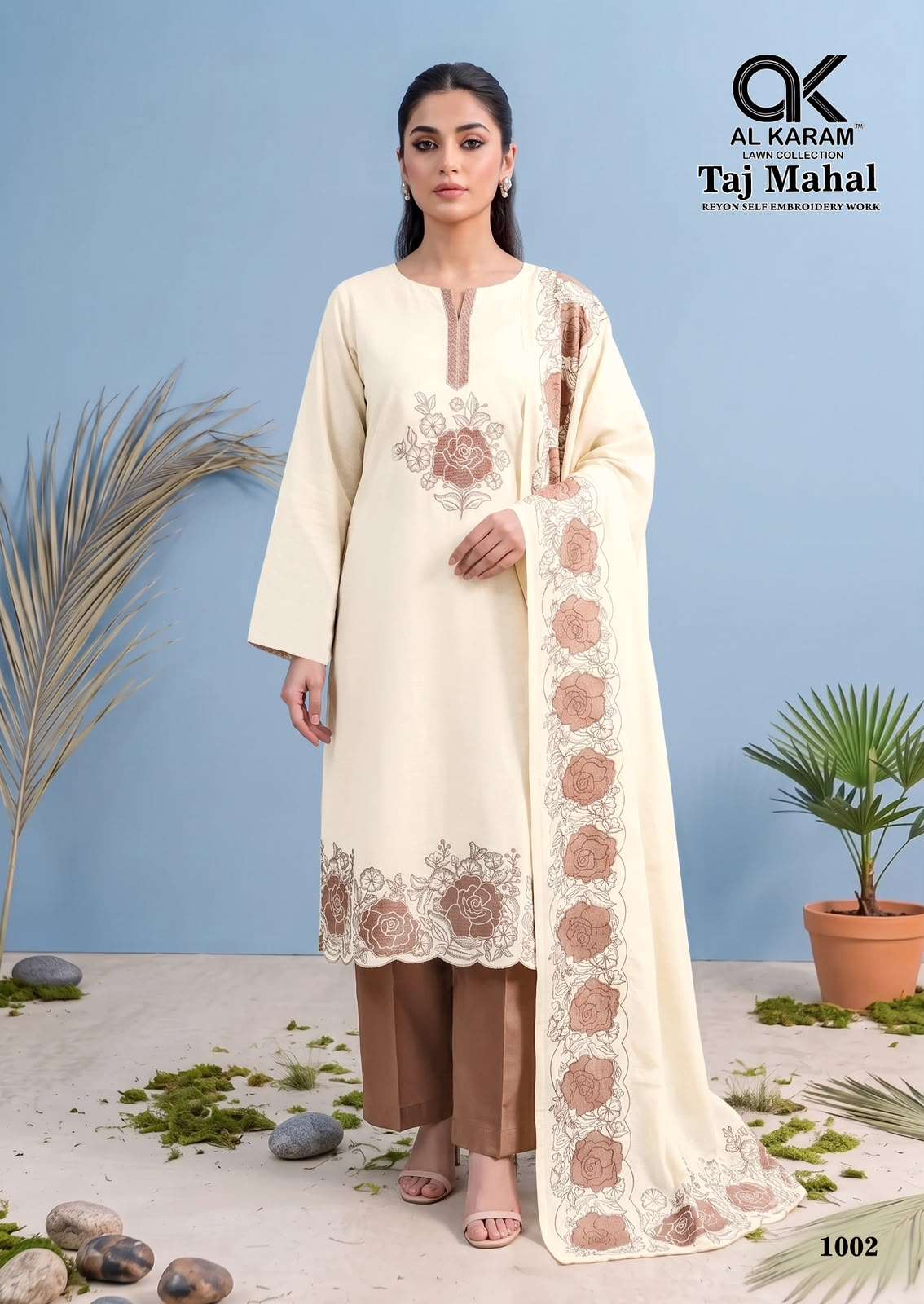 Al Karam Taj Mahal Rayon Dress Material