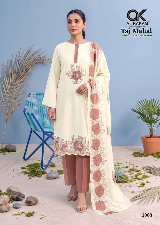 Al Karam Taj Mahal Rayon Dress Material