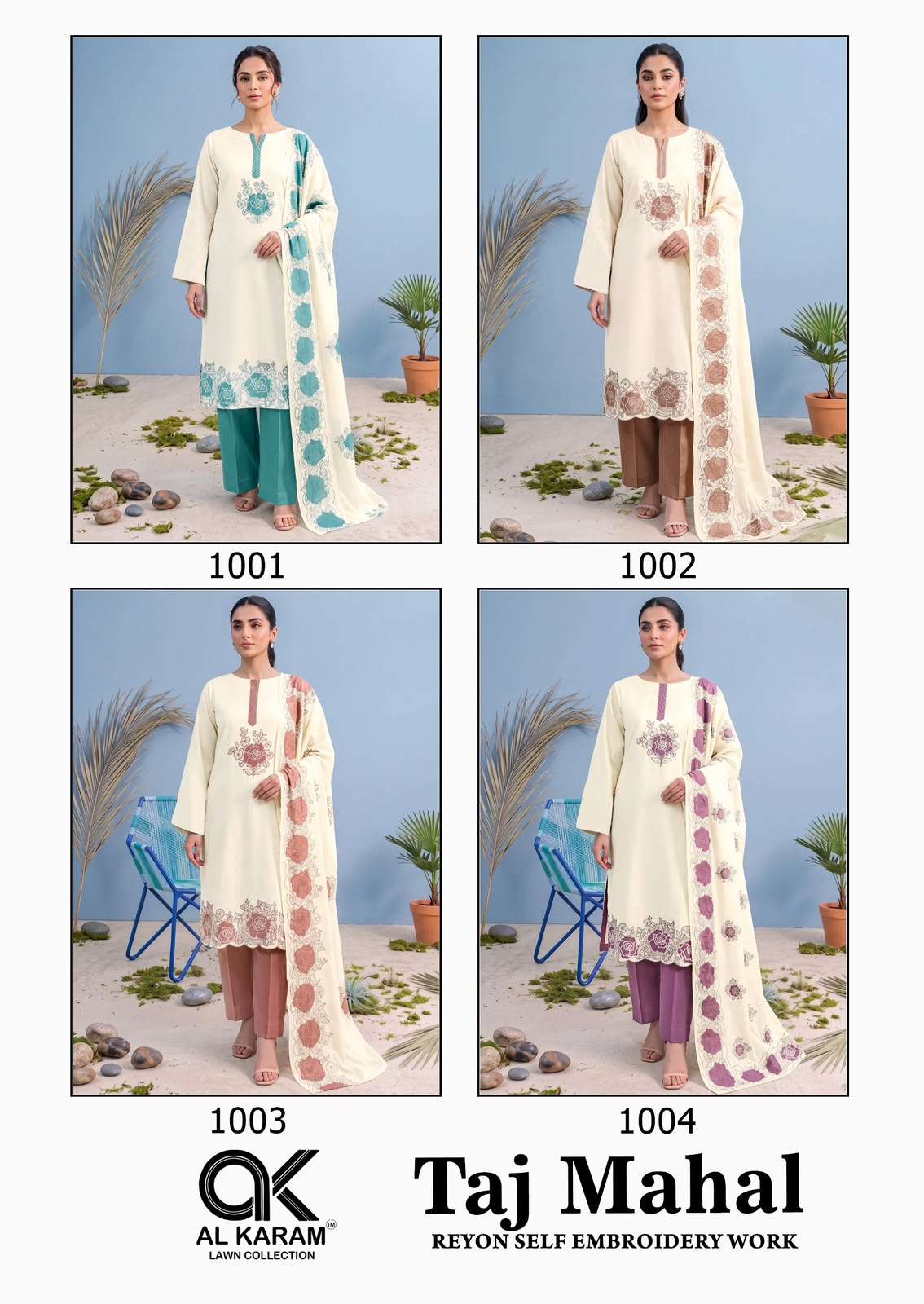 Al Karam Taj Mahal Rayon Dress Material