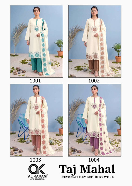 Al Karam Taj Mahal Rayon Dress Material