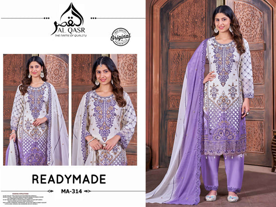 Al-Qasr MA-314 NX Silk Embroidered Salwar Suit Set