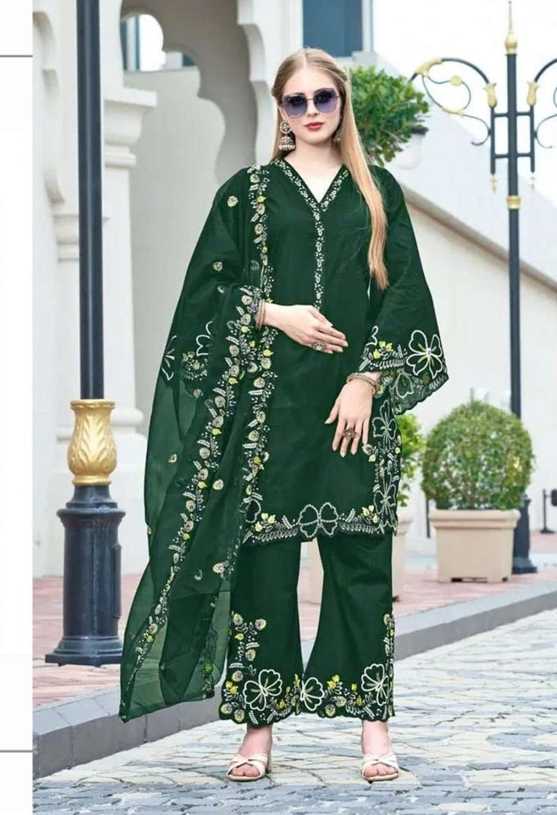 AL-QASR MA-319 Roman Silk Embroidery Stitched Pakistani Suit