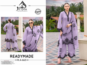 AL-QASR MA-665 Pakistani Suit Set Wholesale Catalogue