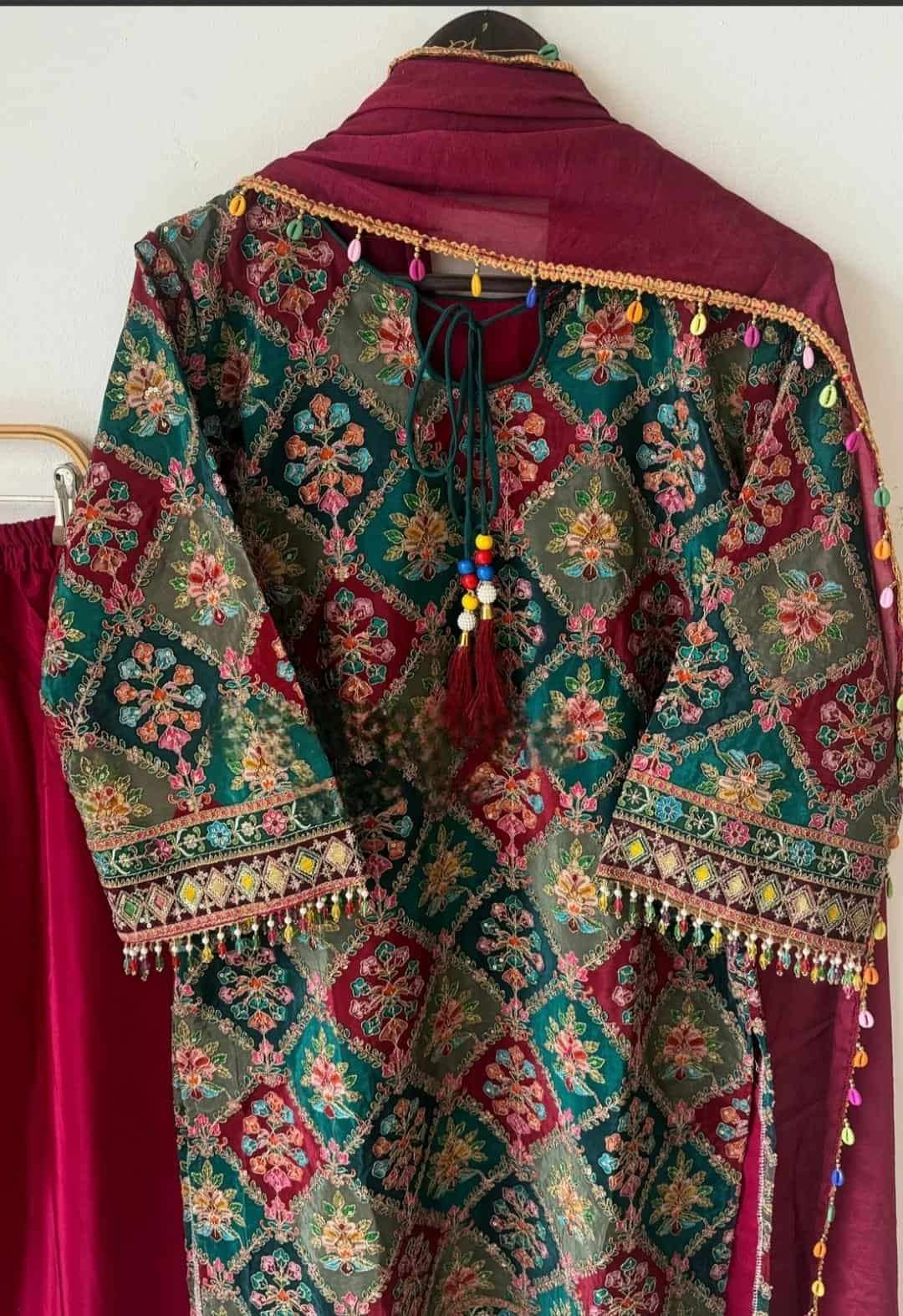Al Safa S-3160 Pure Viscose Natural Crape Pakistani Suit Set Wholesale - Amrah Wholesale