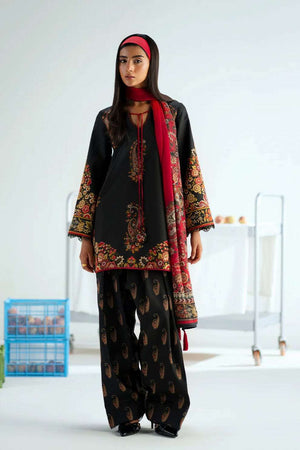 Al Safa S-3165 Imported Malai Satin Pakistani Suit Set Wholesale - Amrah Wholesale