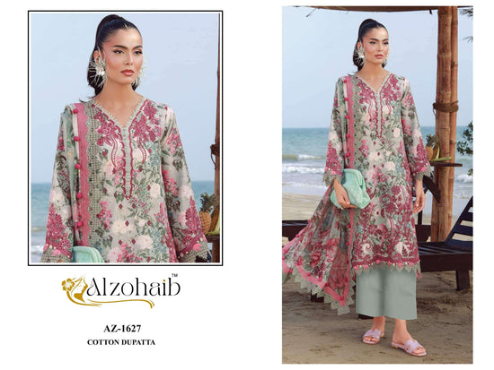 Al Zohaib Elaf Vol-1 1626 To 1631 Series Premium Cotton Embroidery Pakistani Suit