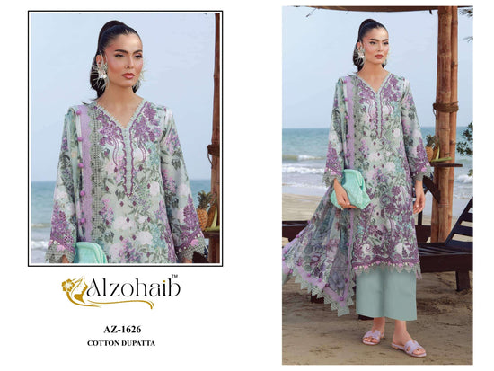 Al Zohaib Elaf Vol-1 1626 To 1631 Series Premium Cotton Embroidery Pakistani Suit