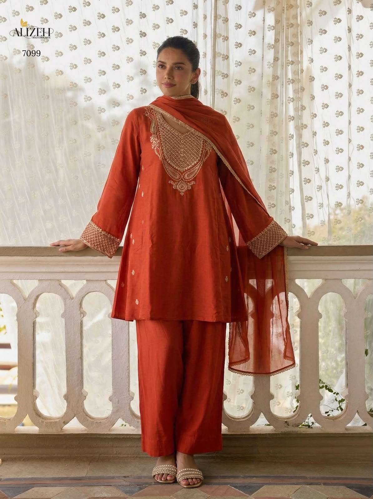 ALIZEH 7098 to 7101 Cotton Silk Stitched Punjabi Suit Set