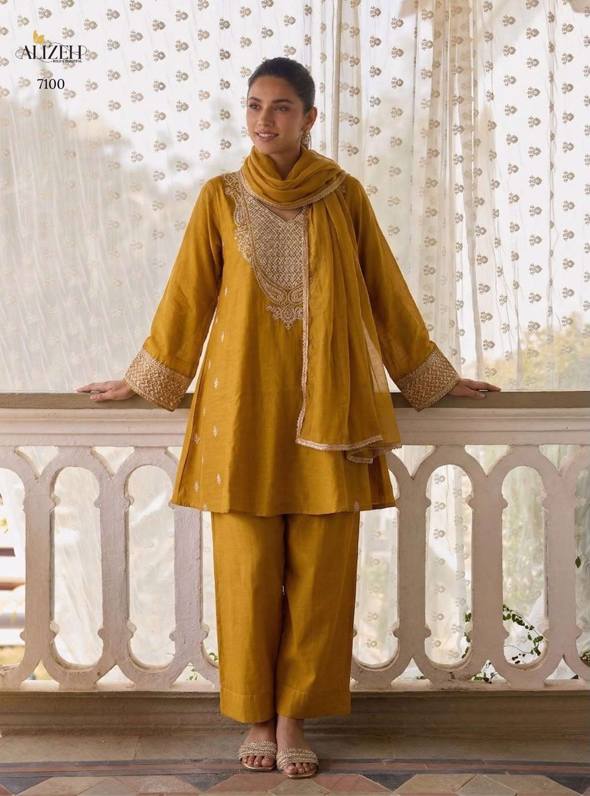 ALIZEH 7098 to 7101 Cotton Silk Stitched Punjabi Suit Set