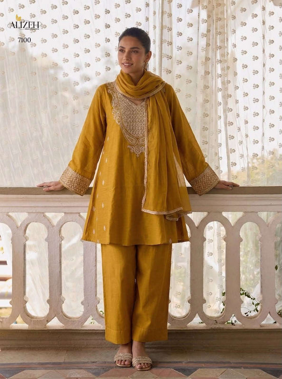 ALIZEH 7098 to 7101 Cotton Silk Stitched Punjabi Suit Set