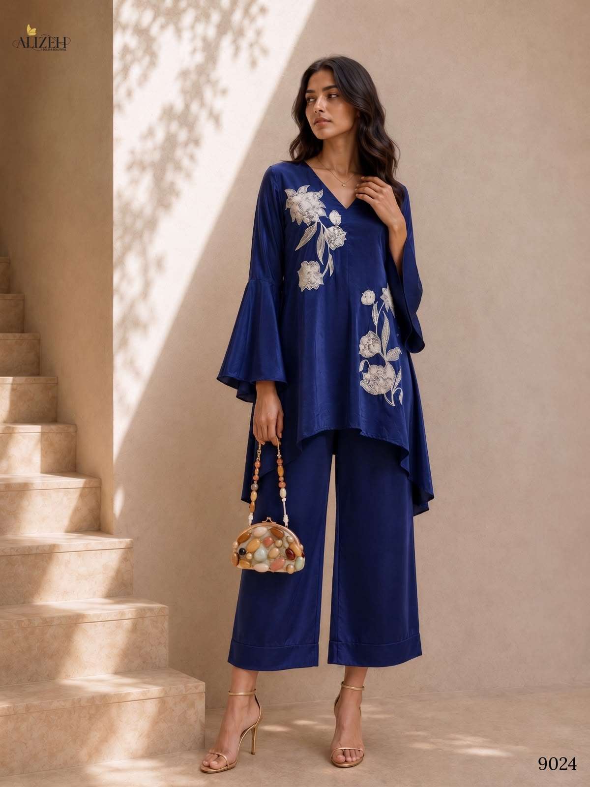 ALIZEH 9023 to 9024 Premium Crepe Printed Stitched Co-Ord Set