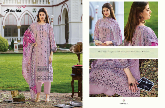Almarina Alfaaz Cotton Printed Pakistani Suit