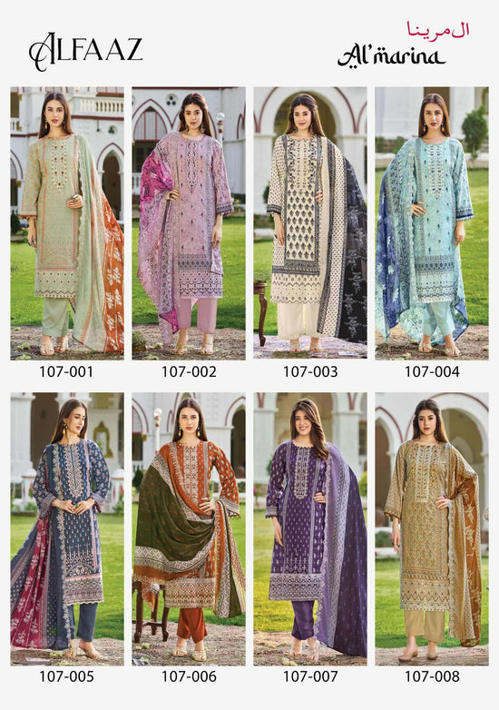 Almarina Alfaaz Cotton Printed Pakistani Suit