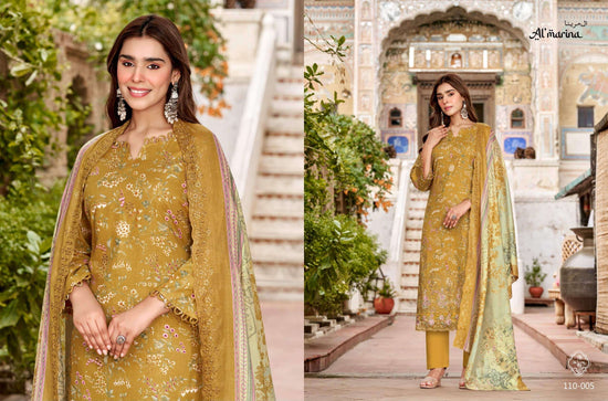 ALMARINA CHIKANKARI VOL-6 001 TO 006 Series Cotton Printed Pakistani Suit