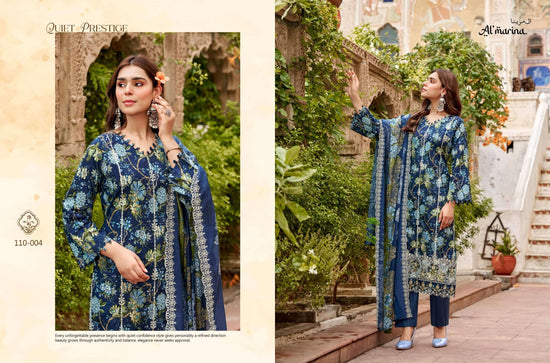 ALMARINA CHIKANKARI VOL-6 001 TO 006 Series Cotton Printed Pakistani Suit