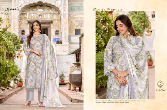 ALMARINA CHIKANKARI VOL-6 001 TO 006 Series Cotton Printed Pakistani Suit