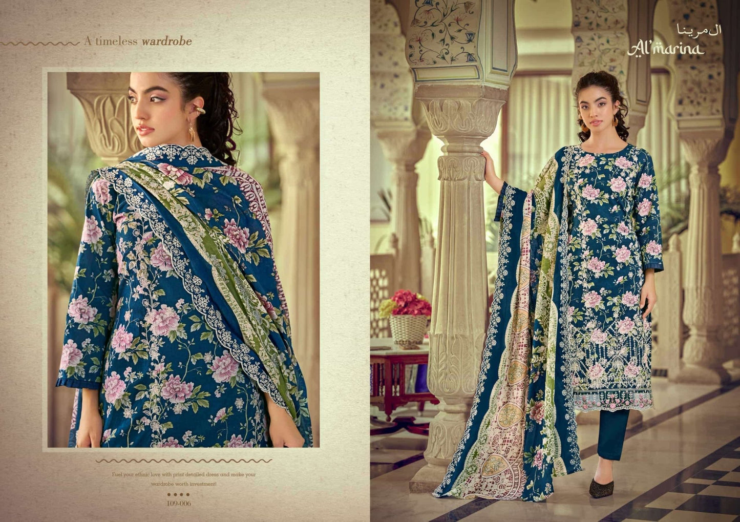 Almarina Chikankari Vol-5 Cotton Pakistani Suit - Amrah Wholesale