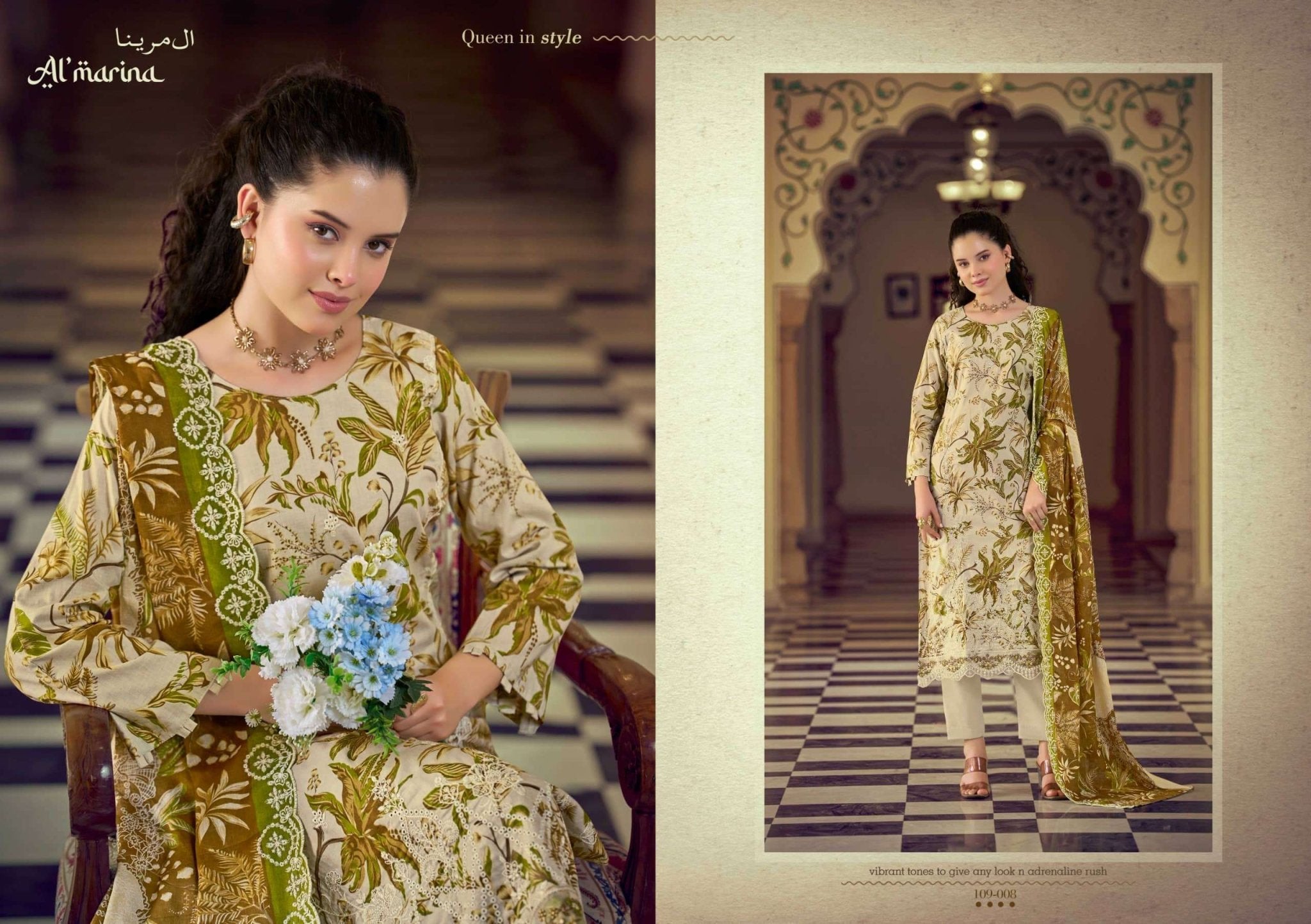 Almarina Chikankari Vol-5 Cotton Pakistani Suit - Amrah Wholesale