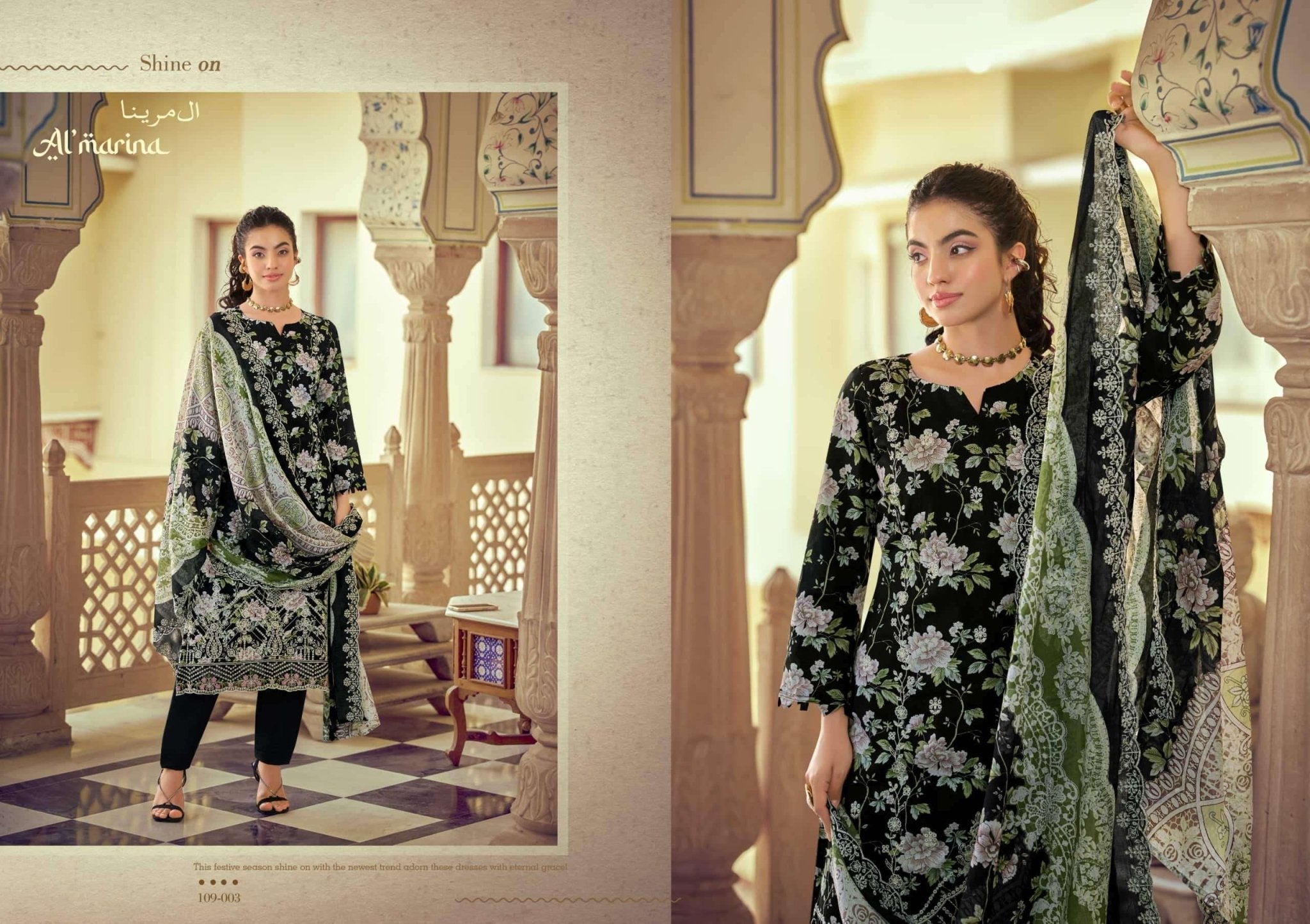 Almarina Chikankari Vol-5 Cotton Pakistani Suit - Amrah Wholesale