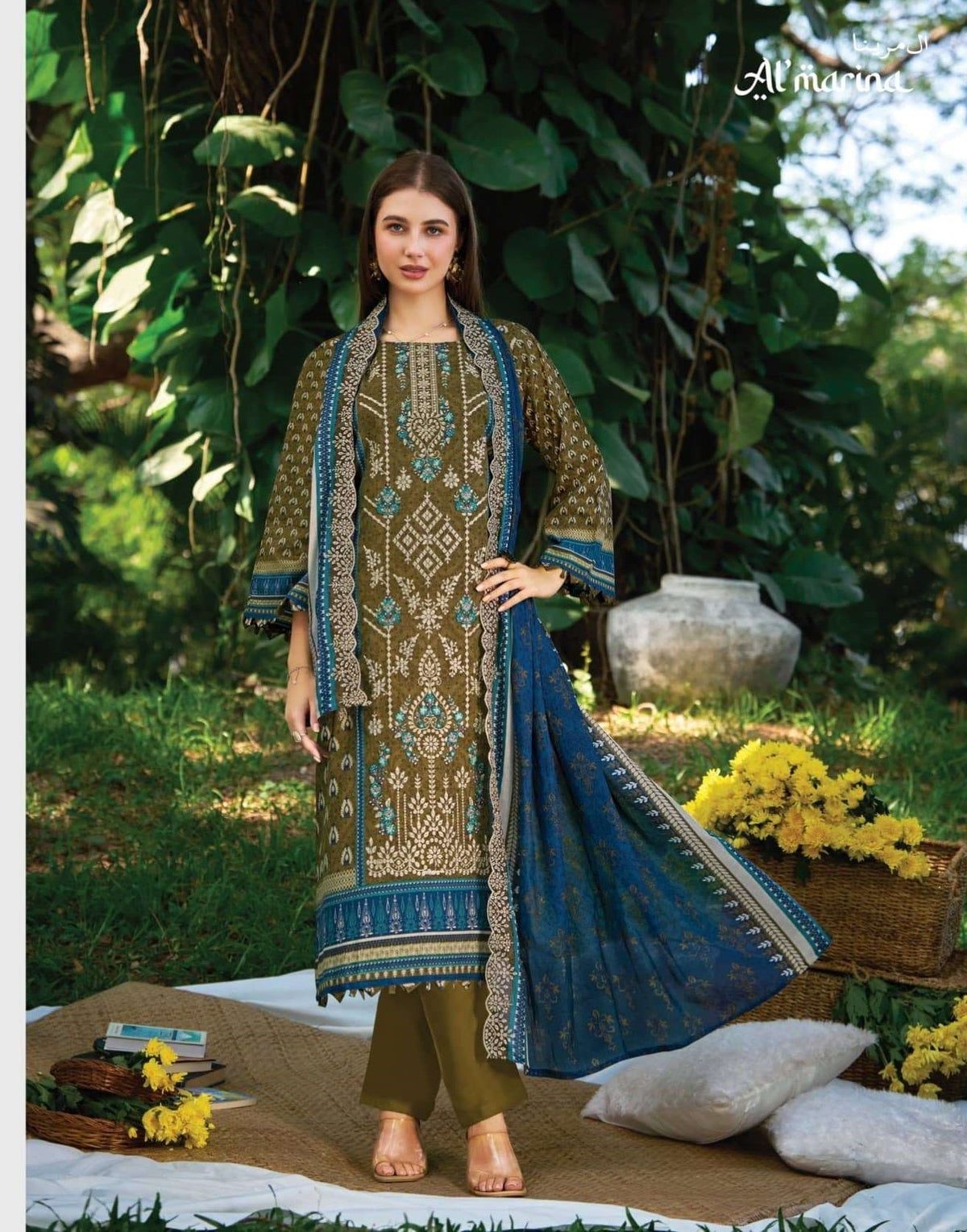 ALMARINA SUKOON - E - SAFAR Cotton Pakistani Suit - Amrah Wholesale