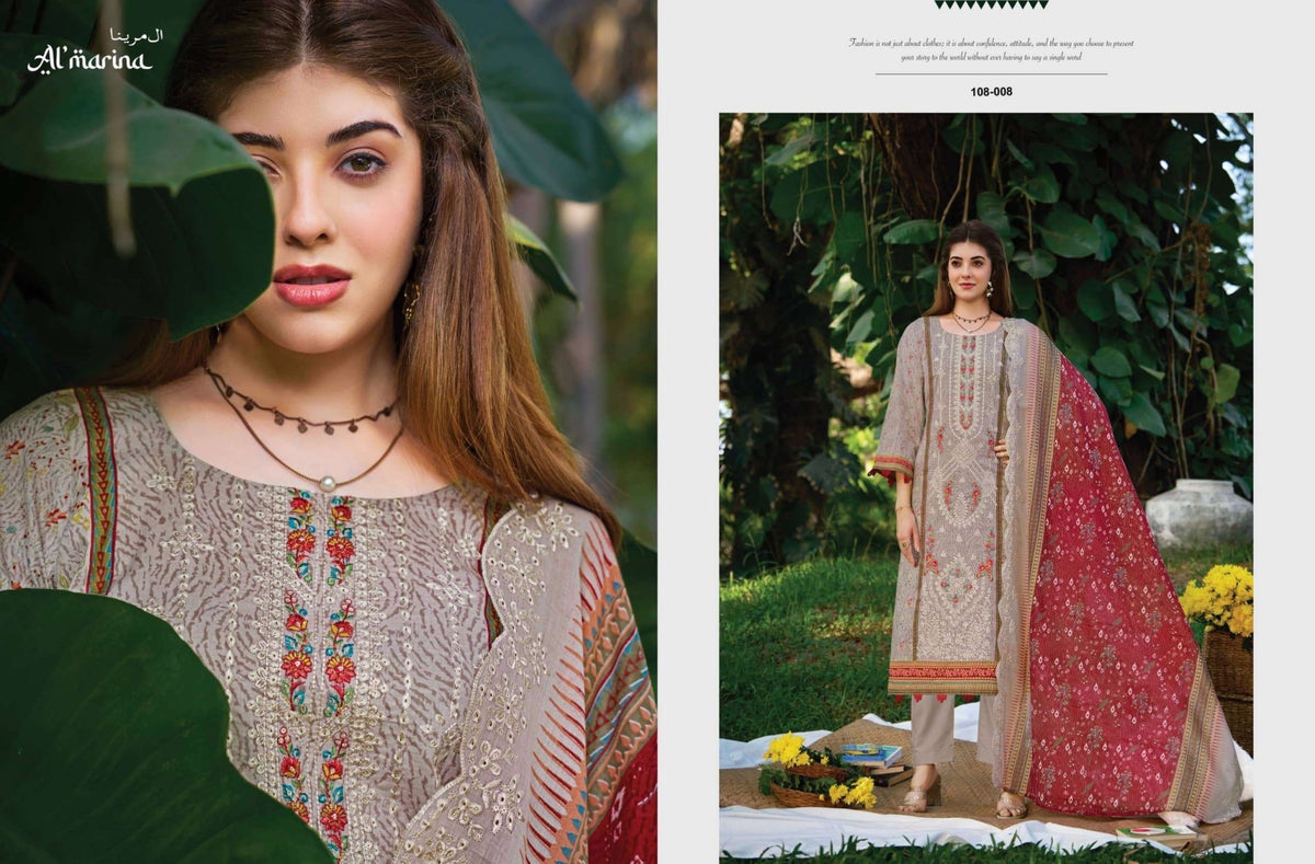 ALMARINA SUKOON - E - SAFAR Cotton Pakistani Suit - Amrah Wholesale