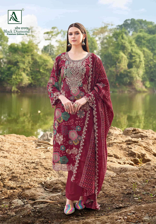 ALOK Black Diamond Vol-15 Rayon Pakistani Suit