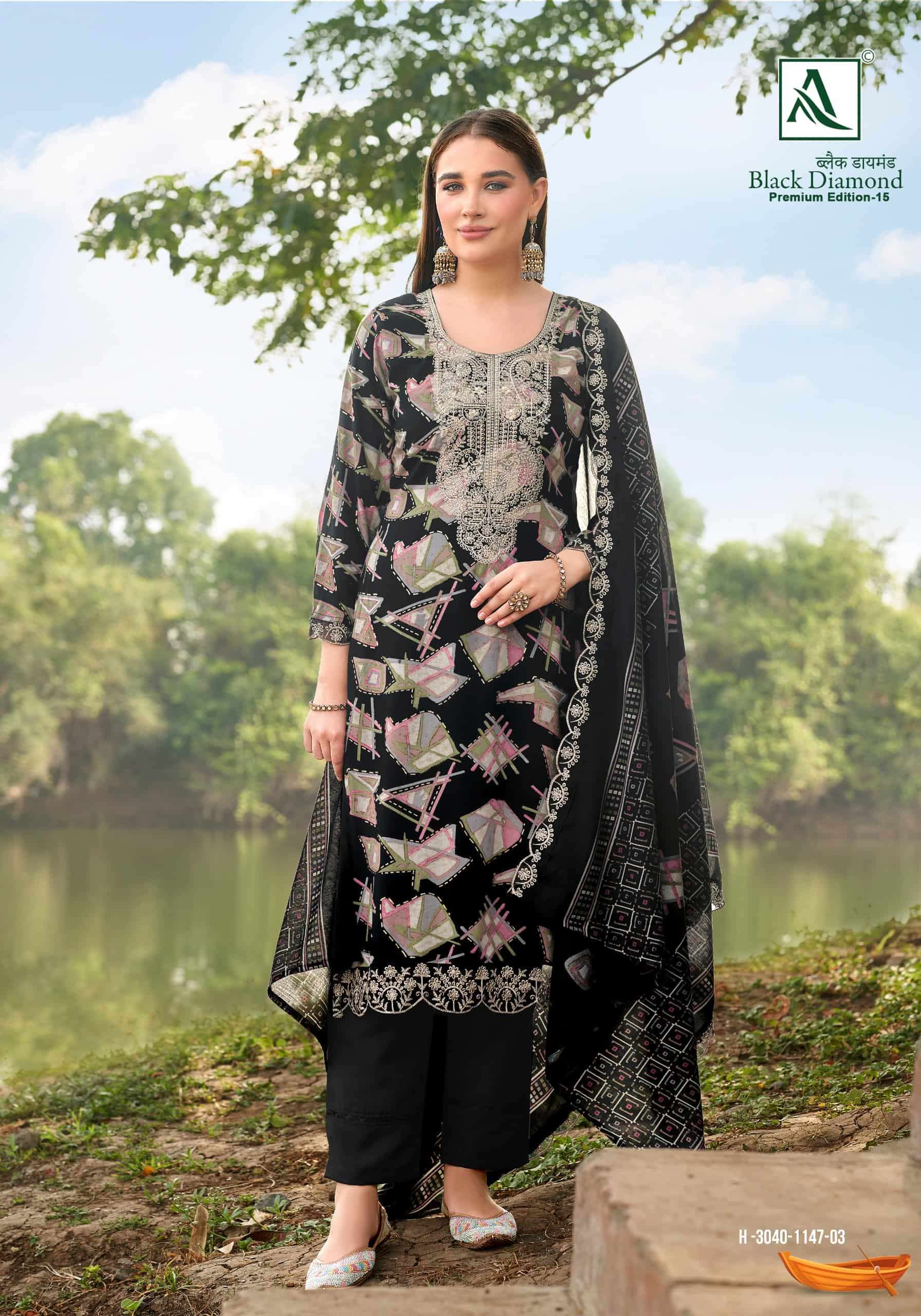 ALOK Black Diamond Vol-15 Rayon Pakistani Suit