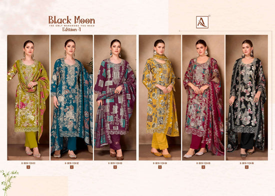 ALOK SUIT BLACK MOON VOL-4 Viscose Rayon Pakistani Suit
