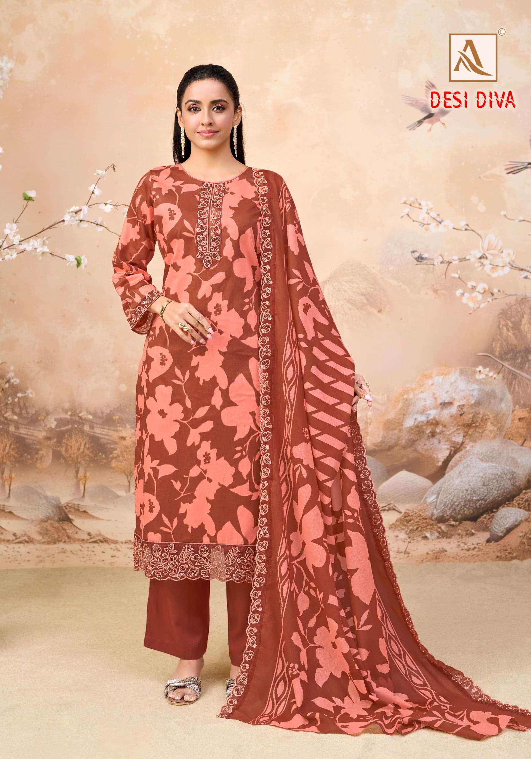 Alok Desi Diva Series Dress Material Wholesale Catalogue