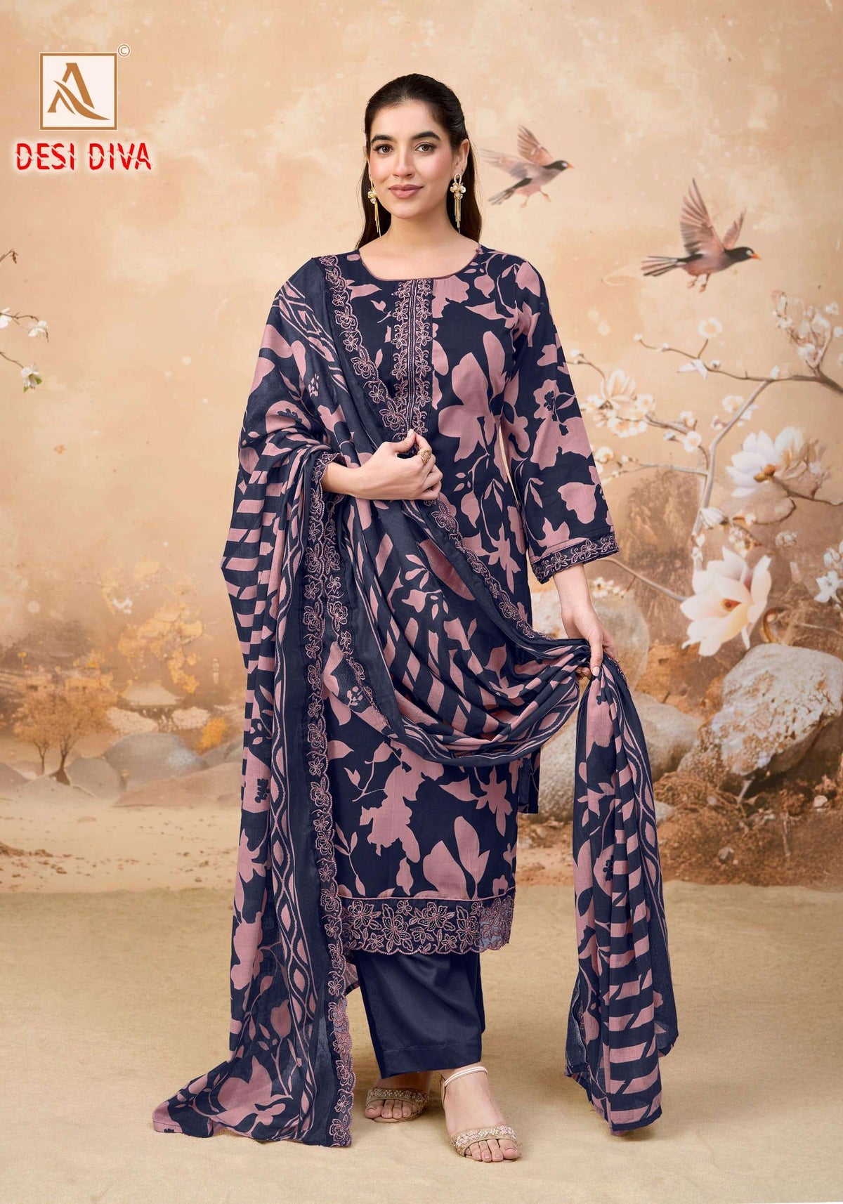 Alok Desi Diva Series Dress Material Wholesale Catalogue - Amrah Wholesale