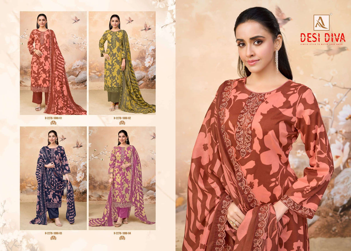 Alok Desi Diva Series Dress Material Wholesale Catalogue - Amrah Wholesale