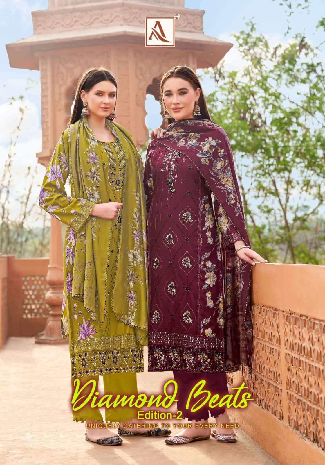 Alok Suit Diamond Beats Edition 2 Rayon Dress Material