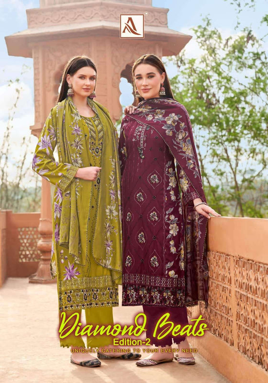 Alok Suit Diamond Beats Edition 2 Rayon Dress Material