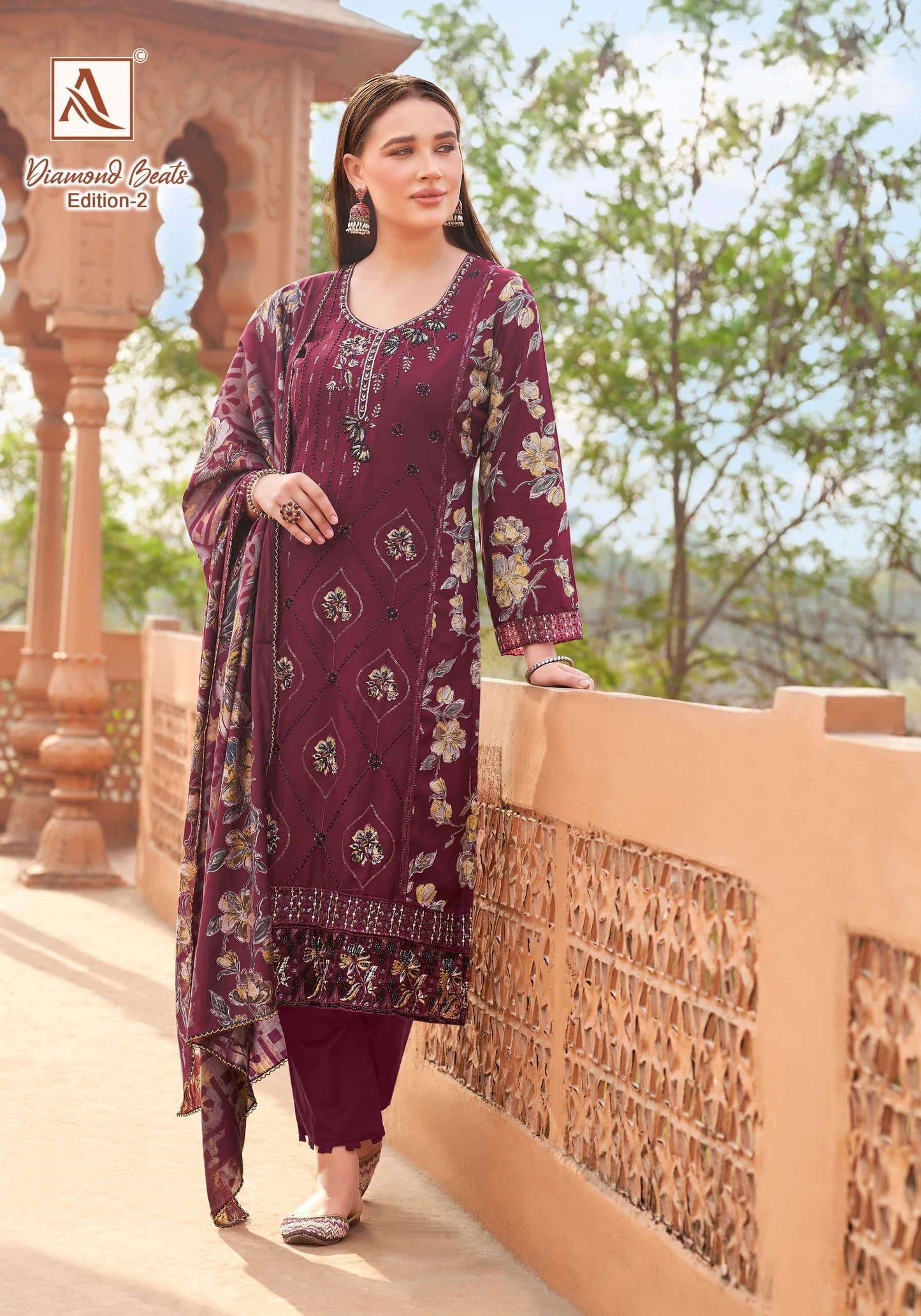 Alok Suit Diamond Beats Edition 2 Rayon Dress Material
