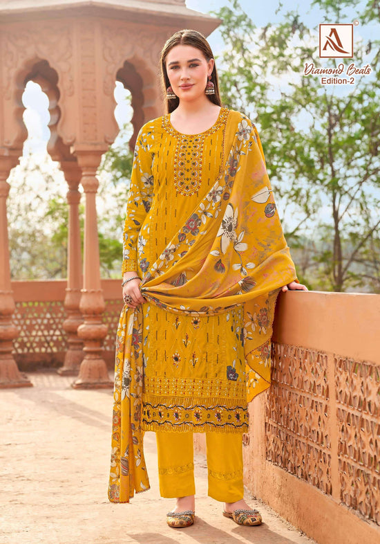 Alok Suit Diamond Beats Edition 2 Rayon Dress Material