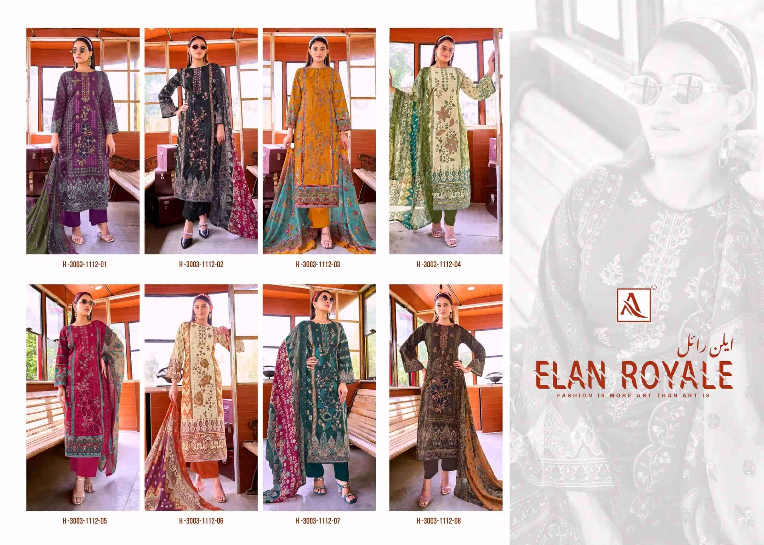 Alok Suit Elan Royale Pure Cambric Cotton Pakistani Suit