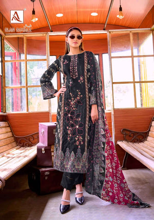 Alok Suit Elan Royale Pure Cambric Cotton Pakistani Suit
