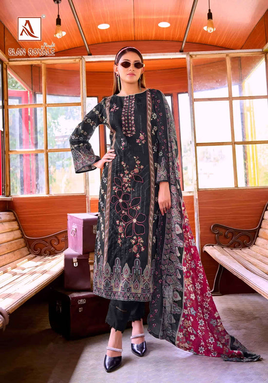 Alok Suit Elan Royale Pure Cambric Cotton Pakistani Suit