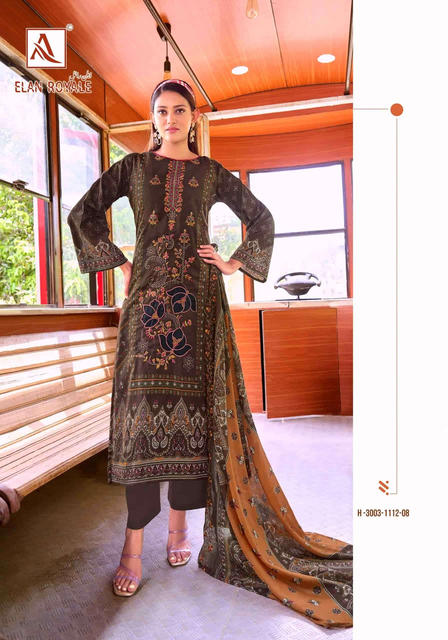 Alok Suit Elan Royale Pure Cambric Cotton Pakistani Suit