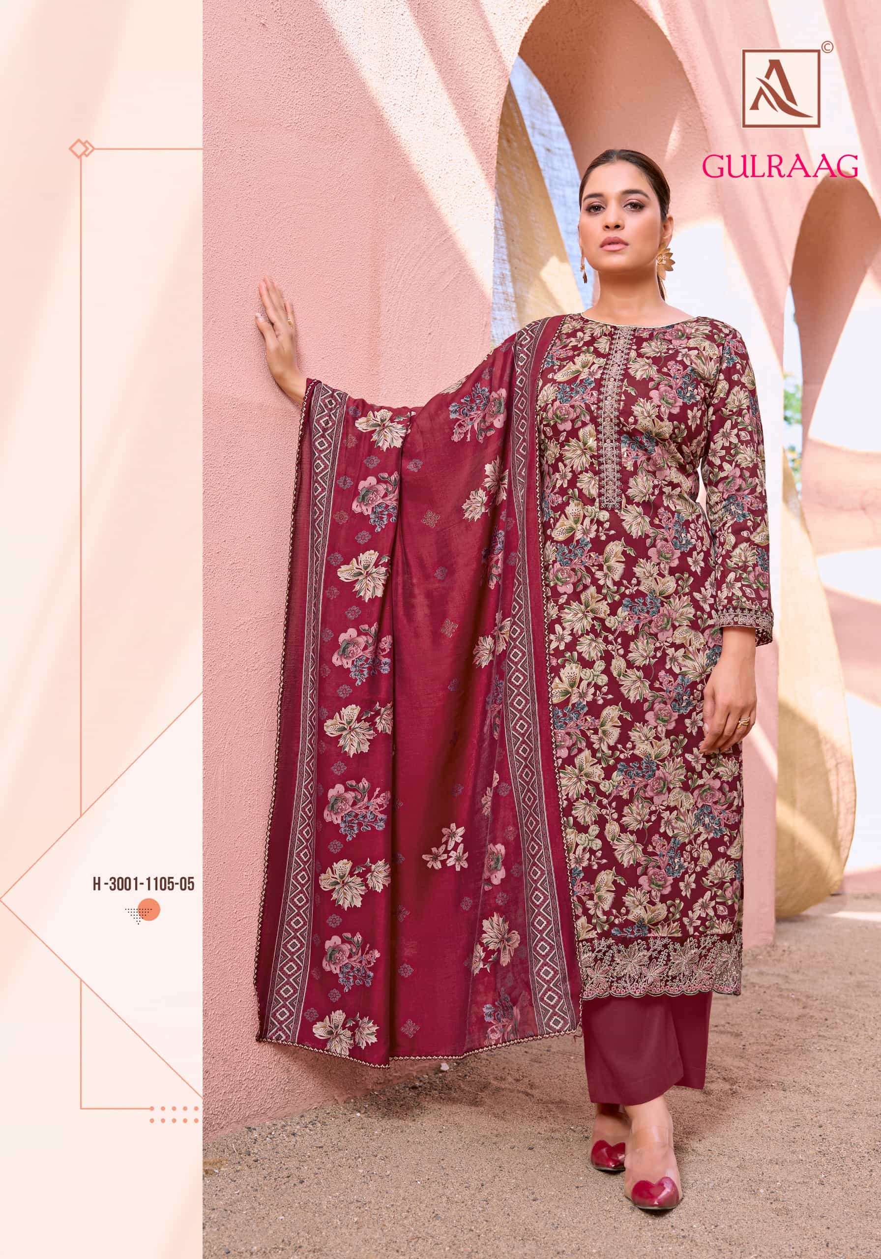 ALOK SUIT GULRAAG Jaam Printed Pakistani Suit Set