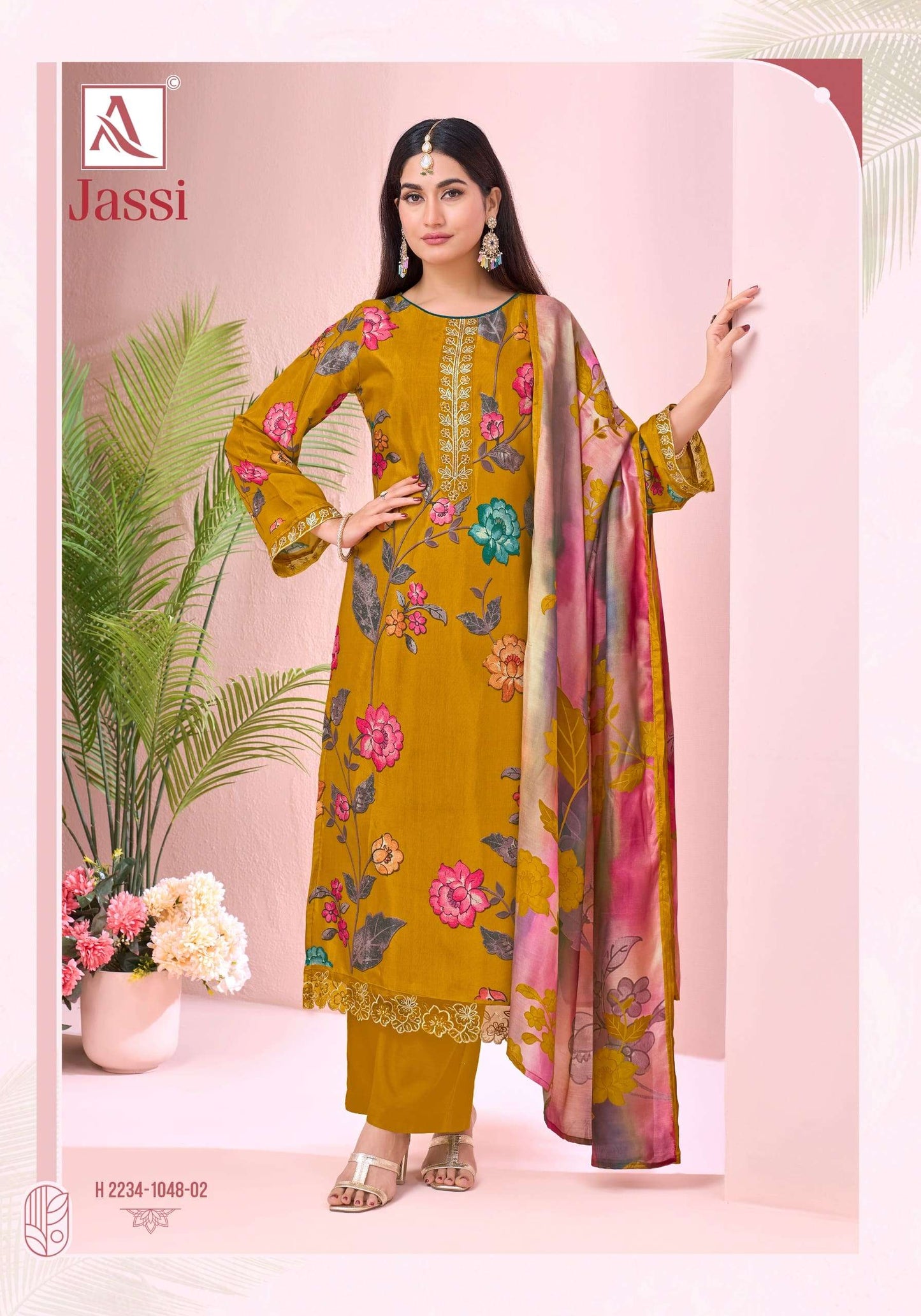 Alok Suit Jassi Series Viscose Muslin Dress Material