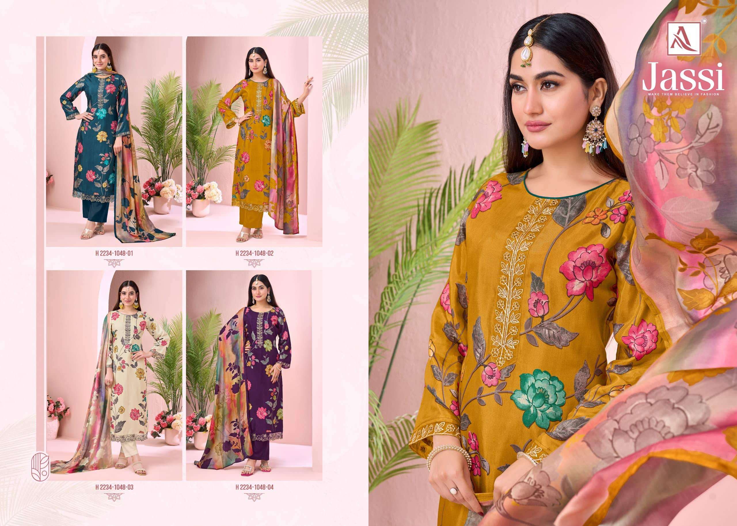 Alok Suit Jassi Series Viscose Muslin Dress Material