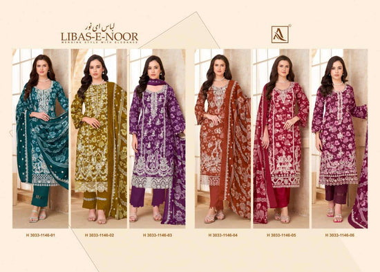 Alok Suit Libas E Noor Pure Cambric Cotton Dress Material