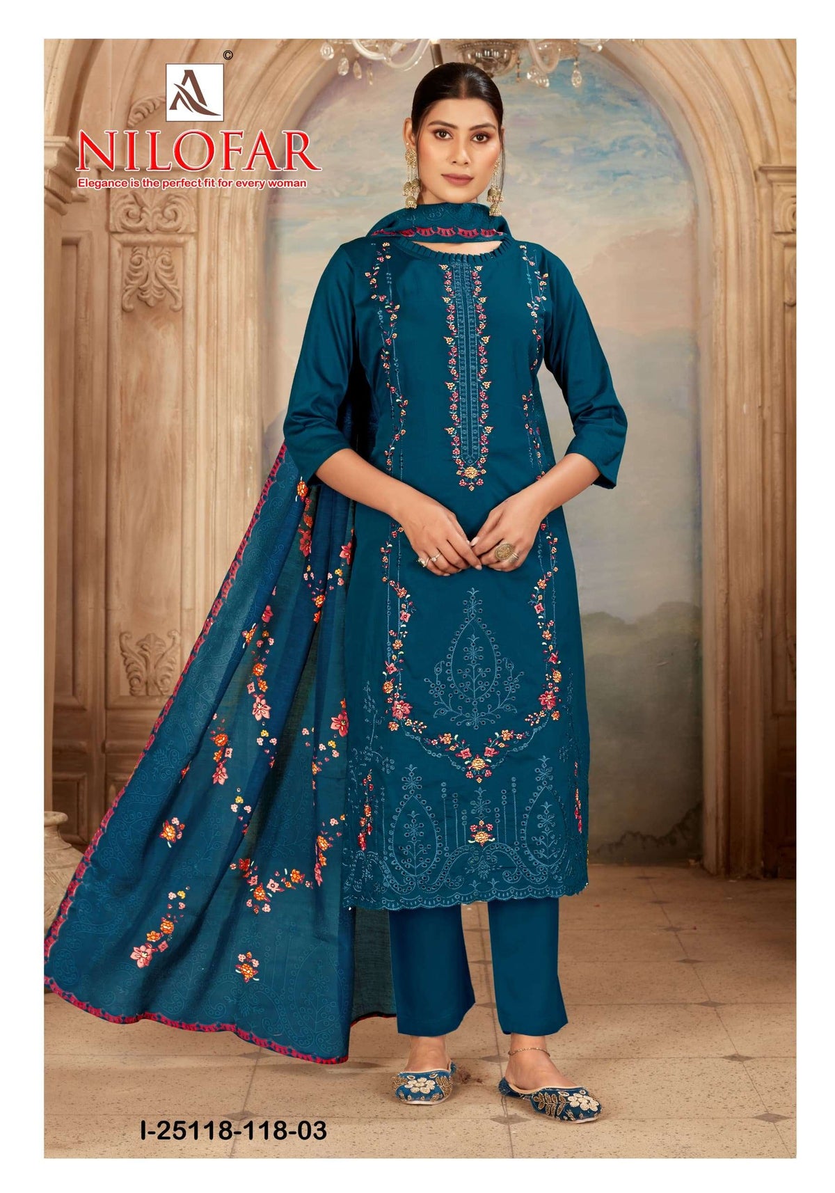 Alok Suit Nilofar Swarovski Dress Material