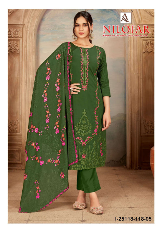Alok Suit Nilofar Swarovski Dress Material