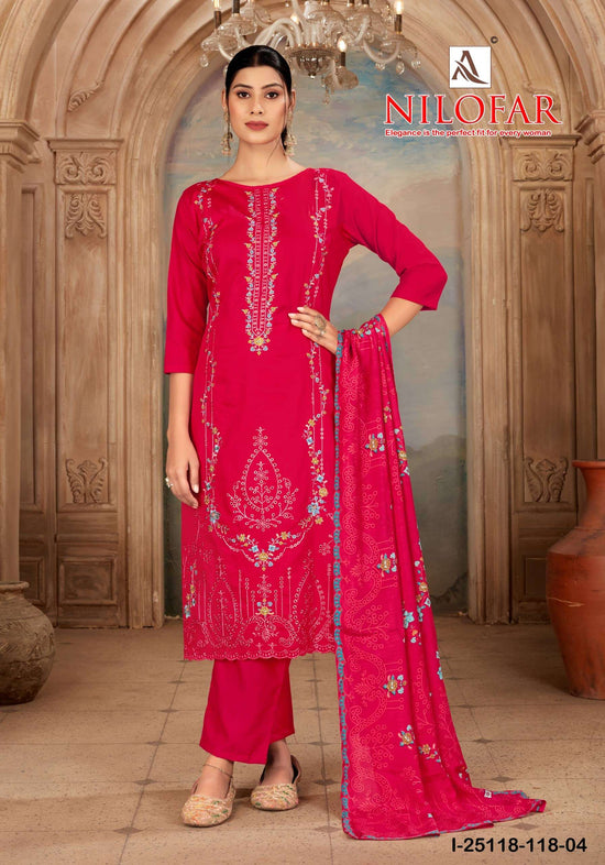 Alok Suit Nilofar Swarovski Dress Material