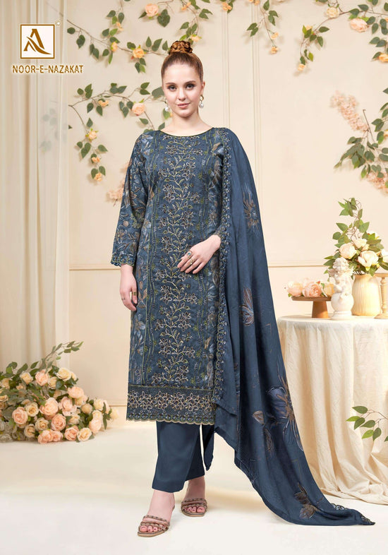 ALOK SUIT NOOR-E-NAZAKAT Cambric Cotton Pakistani Suit Set