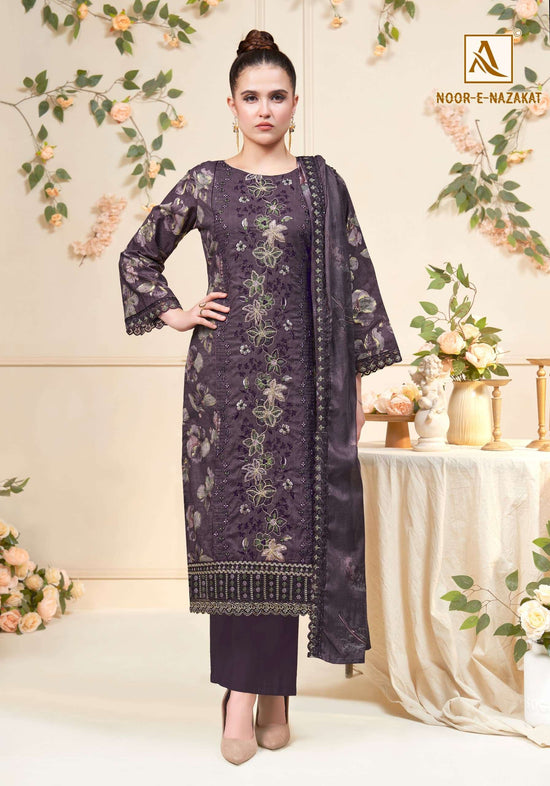 ALOK SUIT NOOR-E-NAZAKAT Cambric Cotton Pakistani Suit Set