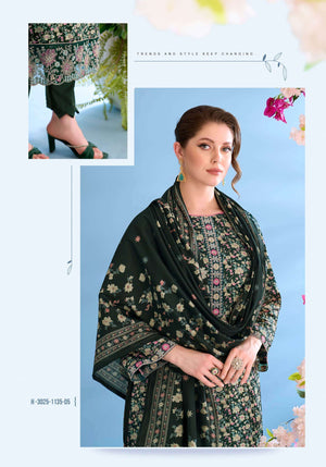 Alok Suit Phulwari Pure Zam Embroidered Dress Material